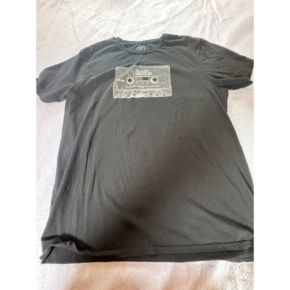 All-4-One I Swear Cassette Tape Graphic T-Shirt Mens 2XL Black Merch Direct 90s